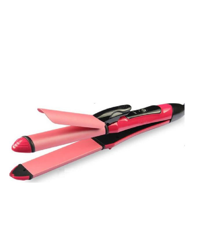 2-in-1 Nova Hair Straightener & Curler – Quick Heat-Up Ceramic Styling Tool (Model NH-2009)