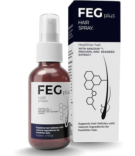 FEG PLUS Beard & Hair Growth Serum Spray – Natural Hair Growth Formula for Fast, Visible Results | Premium Beard & Hair Serum – 60ml