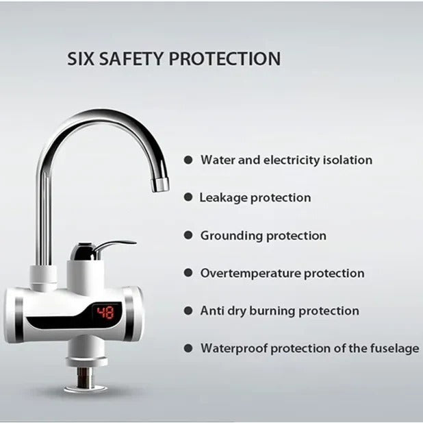 Electric Instant Hot Water Faucet – Fast Heating Tankless Kitchen Tap for Instant Hot Water