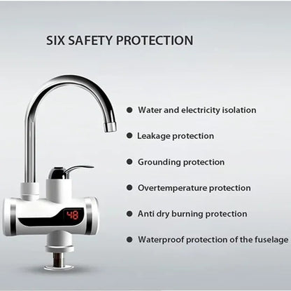Electric Instant Hot Water Faucet – Fast Heating Tankless Kitchen Tap for Instant Hot Water