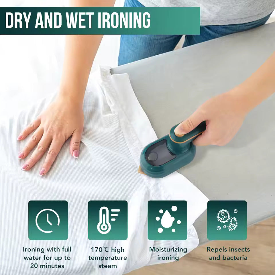 Mini 180° Rotatable Handheld Steam Iron – Foldable Travel Garment Steamer