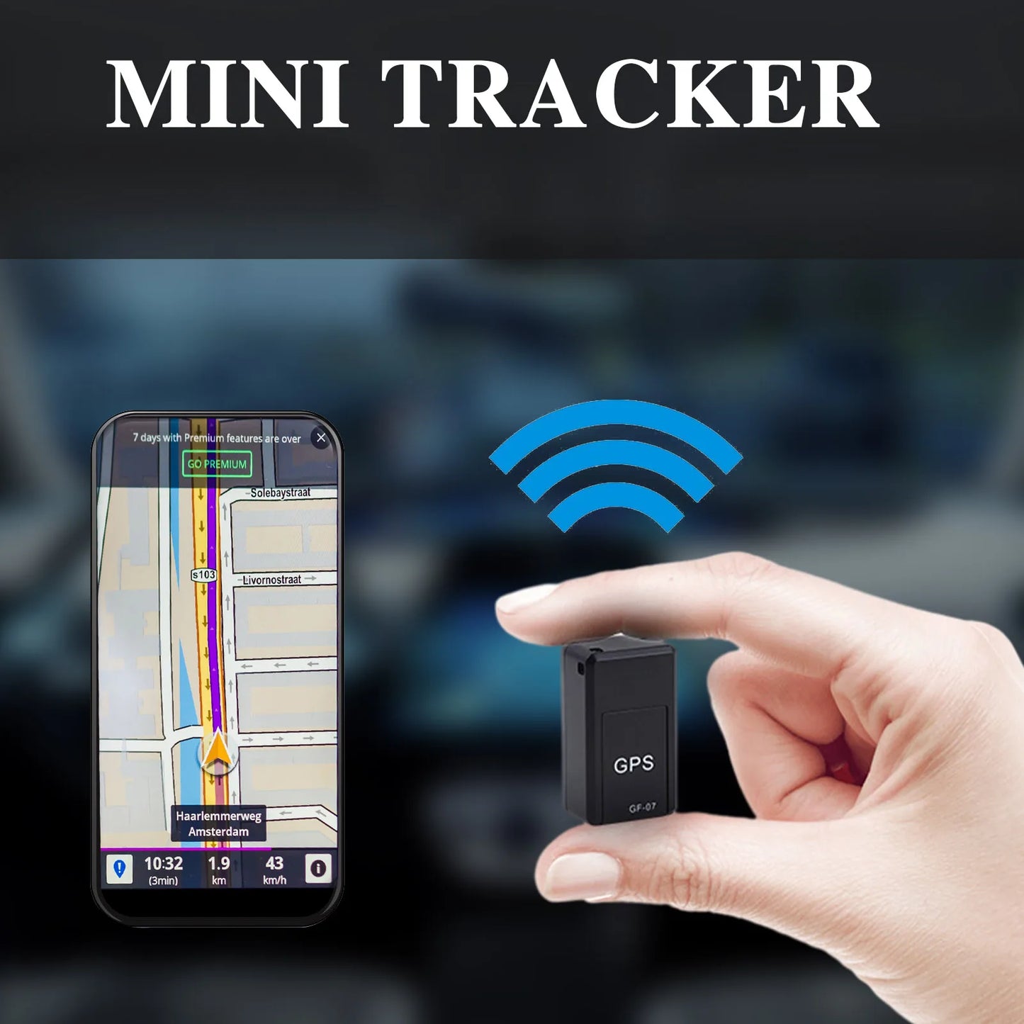 Anti-Theft Mini GPS Tracker – Real-Time Vehicle Locator, No Subscription Needed