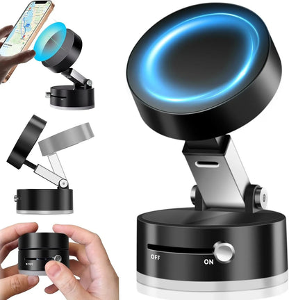 Vacuum Magnetic Suction Cup Foldable Swivel Stand – Double-Sided Universal Phone Holder for Mobile Devices