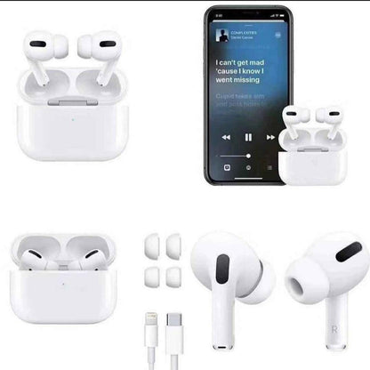 White AirPods with Advanced Noise Cancellation